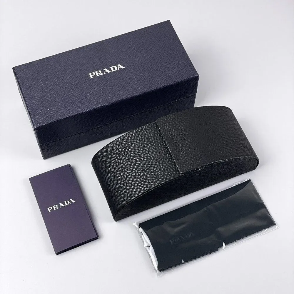 Prada PR06YS 02Z01O Sunglasses Black Blue Rectangle Unisex